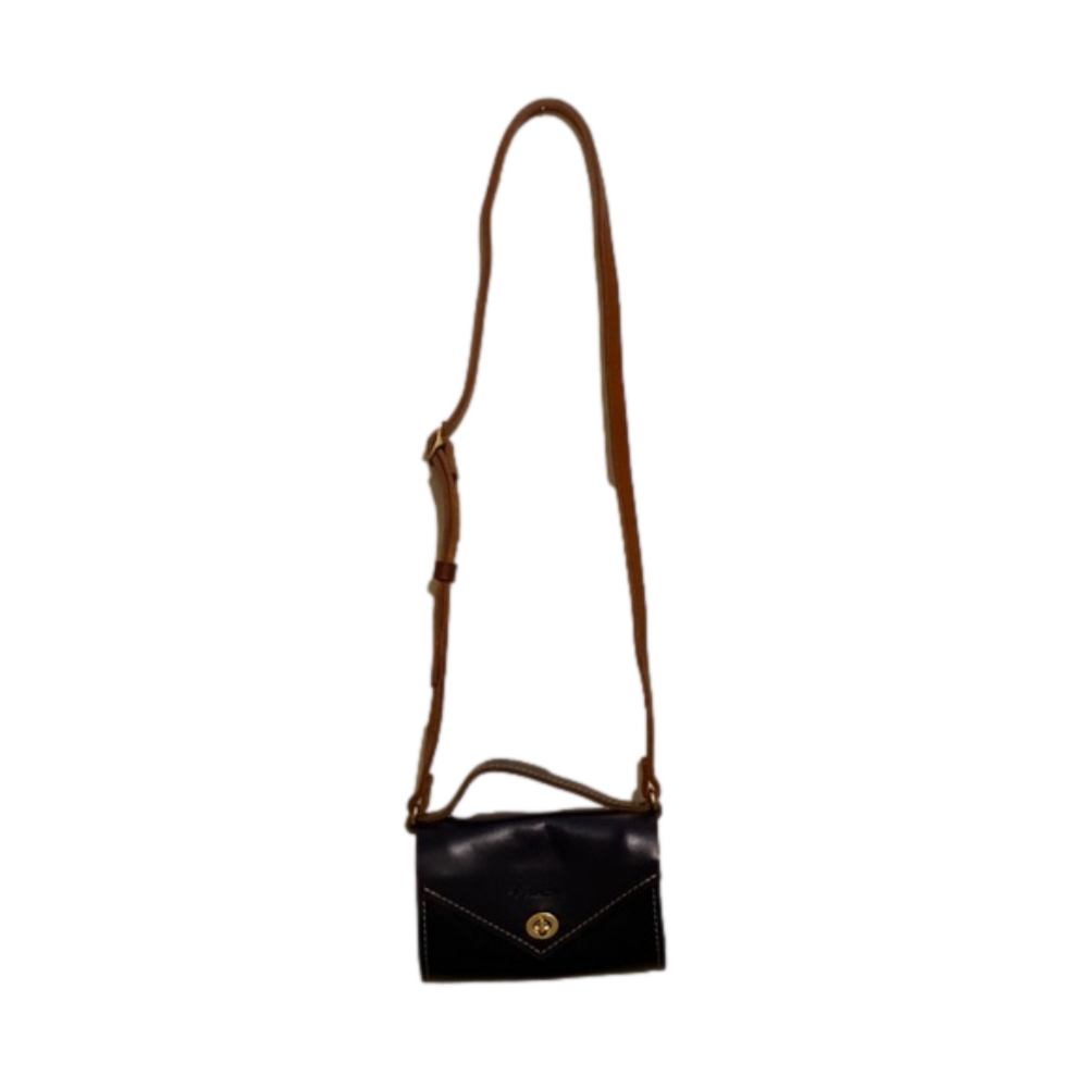 BLACKKAT GENUINE LEATHER BEAUTIFUL PURPLE BOX TOP HANDLE SHOULDER BAG .